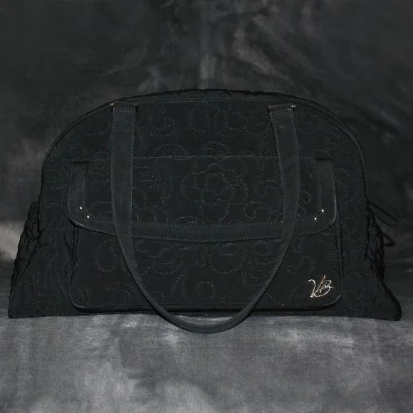 Vera Bradley Ultimate Baby Black Quilted Diaper Bag w/ Changing Pad - Picture 2 of 14